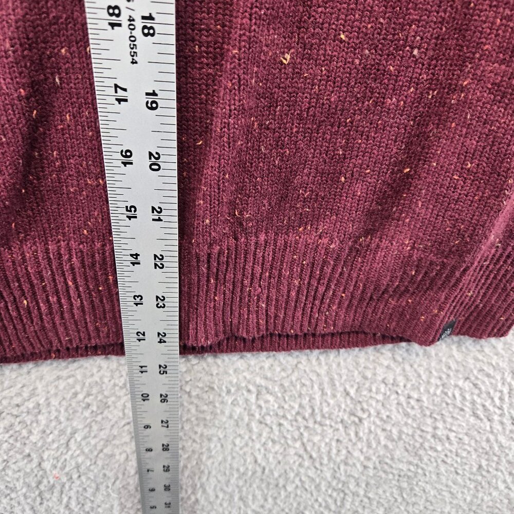 Threads‎ 4 Thought Fleck Knit Raglan Crew Sweater Burgundy Cableknit Size… - Picture 4 of 10